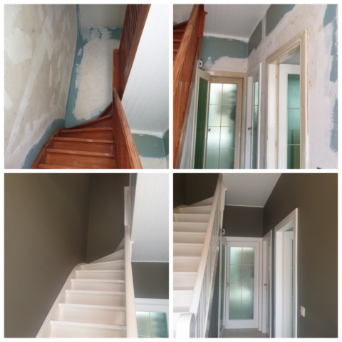 renovatie en schilderen trapzaal en hal - Schilder Lier
