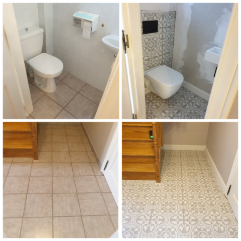 Renovatie WC - bijbezetten bijplamuren - vloeren - betegelen- schilderen lier